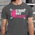 Strike Out Cancer Breast Cancer Awareness Baseball Warrior Unisex Jersey T-Shirt
