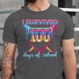 I Survived 100 Days Of School Baseball Boys Students Unisex Jersey T-Shirt I Survived 100 Days Of School Baseball Boys Students Unisex Jersey T-Shirt