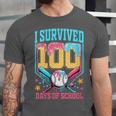 I Survived 100 Days Of School Baseball Drip Students Teacher Unisex Jersey T-Shirt