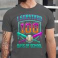 I Survived 100 Days Of School Baseball Drip Unisex Jersey T-Shirt I Survived 100 Days Of School Baseball Drip Unisex Jersey T-Shirt
