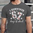 I Survived 67 Days Of School Baseball Six Seven Teacher Unisex Jersey T-Shirt I Survived 67 Days Of School Baseball Six Seven Teacher Unisex Jersey T-Shirt