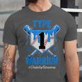 T1D Warrior Baseball Drip Diabetes Awareness Blue Ribbon Unisex Jersey T-Shirt