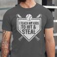 I Teach My Kids To Hit & Steal Baseball Player Coach Dad Tee Unisex Jersey T-Shirt I Teach My Kids To Hit & Steal Baseball Player Coach Dad Tee Unisex Jersey T-Shirt