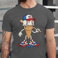 USA Patriotic Baseball Ice Cream Cone Freedom Unisex Jersey T-Shirt USA Patriotic Baseball Ice Cream Cone Freedom Unisex Jersey T-Shirt