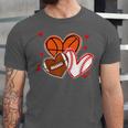 Valentines Baseball Basketball Football Heart Boy Men Unisex Jersey T-Shirt Valentines Baseball Basketball Football Heart Boy Men Unisex Jersey T-Shirt