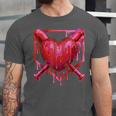 Valentines Day Baseball Red Heart Dab Boys Girls Kids Unisex Jersey T-Shirt