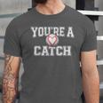 You'Re A Catch Baseball Pun Heart Kids Boys Valentines Unisex Jersey T-Shirt You'Re A Catch Baseball Pun Heart Kids Boys Valentines Unisex Jersey T-Shirt