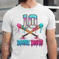Baseball 10 Year Old Ice Cream Drip 10th Bday Double Digits Unisex Jersey T-Shirt Baseball 10 Year Old Ice Cream Drip 10th Bday Double Digits Unisex Jersey T-Shirt