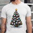Baseball Christmas Tree Men Boys Youth Santa Sports Unisex Jersey T-Shirt