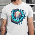 Baseball Drip Ice Cream Sprinkles Baseball Player Premium Tri-Blend Unisex Jersey T-Shirt
