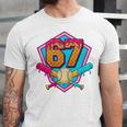 Baseball Drip Jersey Number 67 For Players & 67th Birthday Premium Tri-Blend Unisex Jersey T-Shirt Baseball Drip Jersey Number 67 For Players & 67th Birthday Premium Tri-Blend Unisex Jersey T-Shirt