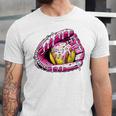Baseball Glove Drip Shirt Ice Cream Dripping Girls Pocket Premium Unisex Jersey T-Shirt
