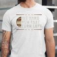 Baseball Hit Hard Run Fast Turn Left Men Boys Unisex Jersey T-Shirt