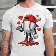 Baseball Ice Cream Drip Valentines Day Sports For Kids Boys Unisex Jersey T-Shirt
