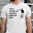 Baseball Pun Saying I'm a Stand Up Double Type Of Guy Unisex Jersey T-Shirt