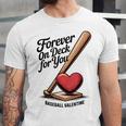 Baseball Valentine Forever On Deck For You Tee Unisex Jersey T-Shirt