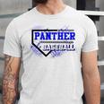 Blue Panther Baseball Home Plate Game Day Mascot Panther Unisex Jersey T-Shirt Blue Panther Baseball Home Plate Game Day Mascot Panther Unisex Jersey T-Shirt