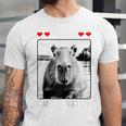 Capybara Love Valentines Day Cute Animal Hearts Raglan Baseball Tee Unisex Jersey T-Shirt Capybara Love Valentines Day Cute Animal Hearts Raglan Baseball Tee Unisex Jersey T-Shirt