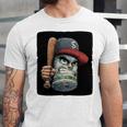 Cool Dollar Bill Guy With Cap And Baseball Costume Premium Tri-Blend Unisex Jersey T-Shirt Cool Dollar Bill Guy With Cap And Baseball Costume Premium Tri-Blend Unisex Jersey T-Shirt