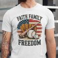 Faith Family Freedom Patriotic Christian Baseball Game Day Unisex Jersey T-Shirt Faith Family Freedom Patriotic Christian Baseball Game Day Unisex Jersey T-Shirt