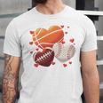 Football Basketball Baseball Heart Valentine Boys Men Kid Unisex Jersey T-Shirt