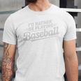 I'd Rather Be Playing Baseball Player Coach Fan Game Day Tee Premium Tri-Blend Unisex Jersey T-Shirt I'd Rather Be Playing Baseball Player Coach Fan Game Day Tee Premium Tri-Blend Unisex Jersey T-Shirt