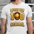 I Just Hit 100 Days Of School Baseball Boys Kids 100th Day Unisex Jersey T-Shirt