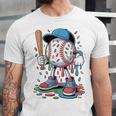 Melting Slime Sprinkle Baseball Mascot With Bat Unisex Jersey T-Shirt Melting Slime Sprinkle Baseball Mascot With Bat Unisex Jersey T-Shirt