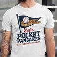 Pat's Pocket Pancakes Flag Baseball On Pancake Unisex Jersey T-Shirt Pat's Pocket Pancakes Flag Baseball On Pancake Unisex Jersey T-Shirt