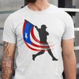 Puerto Rico Baseball Flag Player Boricua Heritage Sports Unisex Jersey T-Shirt Puerto Rico Baseball Flag Player Boricua Heritage Sports Unisex Jersey T-Shirt