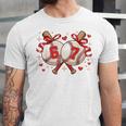Six Seven 67 Meme Baseball Coquette Bow Valentine Unisex Jersey T-Shirt