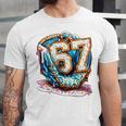 Six Seven Baseball Lifestyle 67 Meme Gen Alpha Slang Premium Tri-Blend Unisex Jersey T-Shirt