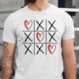 Tic Tac Toe Love Hearts Romantic Valentine Raglan Baseball Tee Unisex Jersey T-Shirt