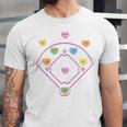 Valentine Heart Love Cute Baseball Softball Lover Sayings Unisex Jersey T-Shirt Valentine Heart Love Cute Baseball Softball Lover Sayings Unisex Jersey T-Shirt