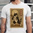 Vintage Japanese Ukiyo-e Baseball Cat Batting Unisex Jersey T-Shirt Vintage Japanese Ukiyo-e Baseball Cat Batting Unisex Jersey T-Shirt