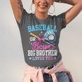 Baseball Or Bows Big Brother Loves You Gender Pink Or Blue Unisex Jersey T-Shirt