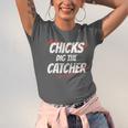 Baseball Seams Chicks Dig The Catcher Unisex Jersey T-Shirt