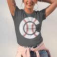 Baseball Sport Player Graphic Monogram Initial Letter C Unisex Jersey T-Shirt