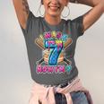 Blue Checkered I Was 6 Now I'm 7 Birthday Cake Baseball Drip Unisex Jersey T-Shirt