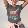 Eat Sleep Baseball Repeat Bat Ball Player Fan Unisex Jersey T-Shirt Eat Sleep Baseball Repeat Bat Ball Player Fan Unisex Jersey T-Shirt