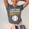 I Just Hope Everyone Has Snacks Baseball Game Day Fan Unisex Jersey T-Shirt I Just Hope Everyone Has Snacks Baseball Game Day Fan Unisex Jersey T-Shirt