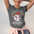 Most Likely To Play Baseball With Santa Christmas Xmas Unisex Jersey T-Shirt