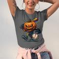 Spooky Halloween Scary Pumpkin Baseball Player Witchy Vibes Unisex Jersey T-Shirt Spooky Halloween Scary Pumpkin Baseball Player Witchy Vibes Unisex Jersey T-Shirt