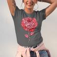Sporty Rose Graphic With Baseball And Rugby Ball Petals Unisex Jersey T-Shirt