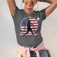 Women's Batter Patriotic American Flag Baseball Silks Unisex Jersey T-Shirt Women's Batter Patriotic American Flag Baseball Silks Unisex Jersey T-Shirt