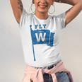 Fly The W Chicago Baseball Winning Flag Distressed Premium Tri-Blend Unisex Jersey T-Shirt