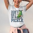 Youth Baseball Catcher Humor Don’t Get In A Pickle Unisex Jersey T-Shirt Youth Baseball Catcher Humor Don’t Get In A Pickle Unisex Jersey T-Shirt