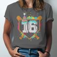 16th Birthday Baseball Drip Number 16 Year Old Birthday Boy Unisex Jersey T-Shirt 16th Birthday Baseball Drip Number 16 Year Old Birthday Boy Unisex Jersey T-Shirt