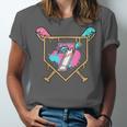 7th Birthday Baseball Bat Ice-Cream Drip 7yrs Old Boys Girls Unisex Jersey T-Shirt
