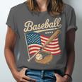 American Flag Baseball Player Bat Fan Catcher Pitcher USA Unisex Jersey T-Shirt American Flag Baseball Player Bat Fan Catcher Pitcher USA Unisex Jersey T-Shirt